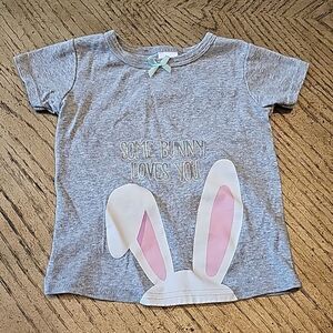 4T bunny pj top